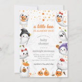 Ghost A Little Boo Halloween Baby shower Kaart (Voorkant)