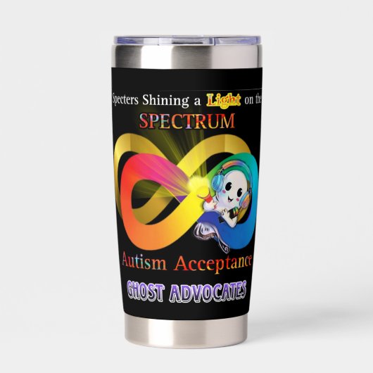 Ghost Advocates voor Autisme Tumbler Geïsoleerde Drinkbeker (Voorkant)