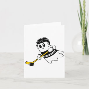Ghost-afspelen Ice Hockey Halloween Costume Sports Kaart