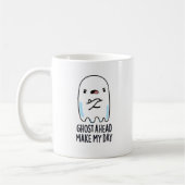 Ghost Ahead Make My Day Grappig Ghost Pun Koffiemok (Links)