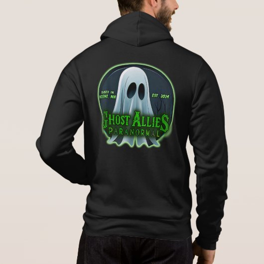 Ghost Allies Paranormal Nieuwe Logo Design Zip Hoo Hoodie (Achterkant)