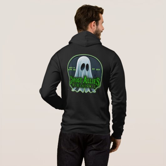 Ghost Allies Paranormal Nieuwe Logo Design Zip Hoo Hoodie (Achterkant volledig)