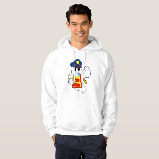 Ghost als politieagent met klokkenluider hoodie (Voorkant volledig)