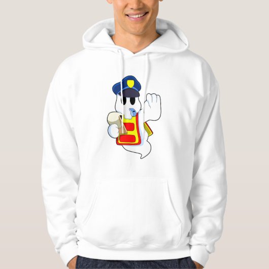 Ghost als politieagent met klokkenluider hoodie (Voorkant)