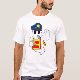 Ghost als politieagent met klokkenluider t-shirt