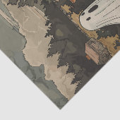 Ghost and Cow Halloween Farmhouse Tissue Paper Tissuepapier (Detail)