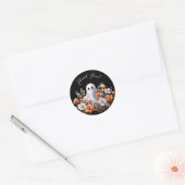 Ghost and Flowers Halloween Dank u Stickers (Envelop)