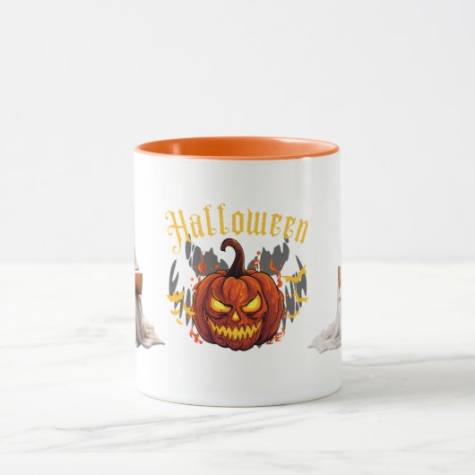 Ghost and Pumpkin lezen" Halloween Mok (Midden)