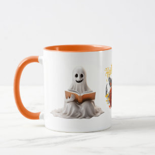 Ghost and Pumpkin lezen" Halloween Mok