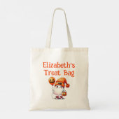 Ghost and Pumpkins Kinder Halloween Traktzak Tote Bag (Achterkant)
