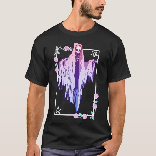 Ghost and Rozen Wiccan Kawaii Pastel Gothic Occult T-shirt (Voorkant)
