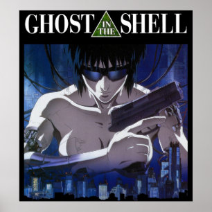 Ghost-anime in de shell klassieke poster