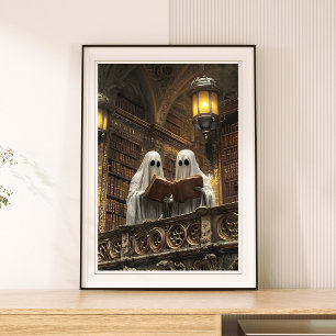 Ghost  Antiek Boeken Bibliotheek Poster