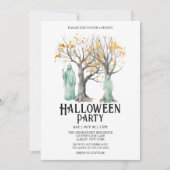 Ghost Apparition Kostuum Mint Halloween Feest Kaart (Voorkant)