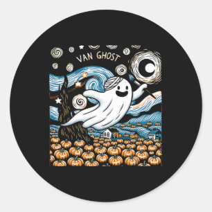 Ghost Art Teacher Halloween 2 Ronde Sticker