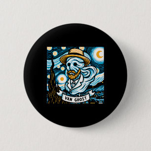 Ghost Art Teacher Halloween Ronde Button 5,7 Cm