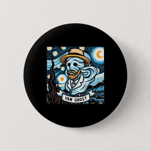 Ghost Art Teacher Halloween Ronde Button 5,7 Cm (Voorkant)