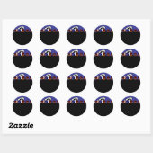 Ghost Avenue Halloween Ronde Sticker (Vel)