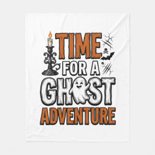 Ghost Avontuur Halloween Vintage Typografie Ontwer Fleece Deken