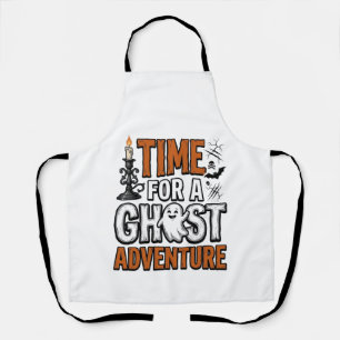 Ghost Avontuur Halloween Vintage Typografie Ontwer Schort