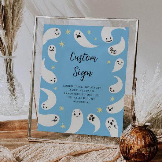 Ghost Baby shower Custom Sign Poster