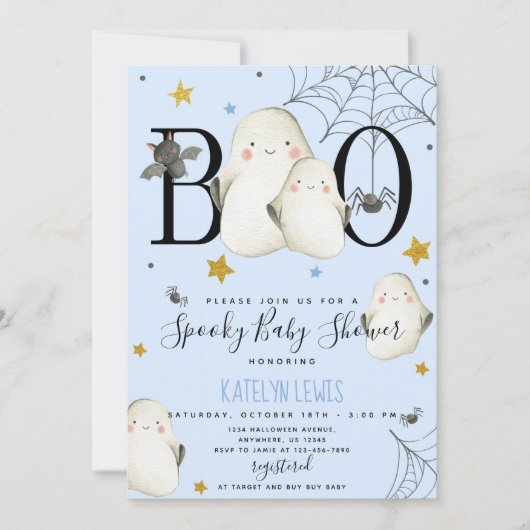Ghost Baby shower Uitnodiging (Voorkant)