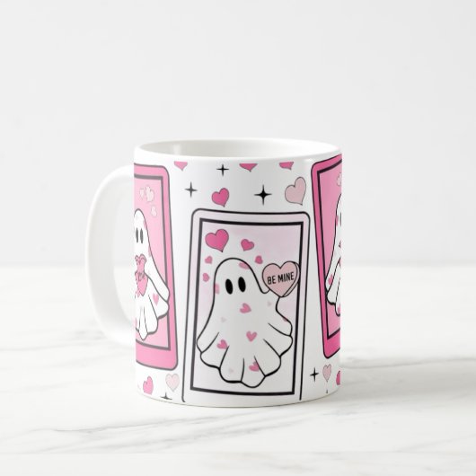 Ghost Bae Mug – Cute Spooky Coffee Cup Koffiemok (Voorkant links)