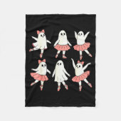 Ghost Ballerina Ballet Dance Teacher Halloween Cos Fleece Deken (Voorkant)