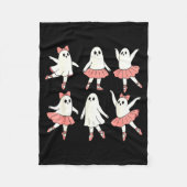 Ghost Ballerina Ballet Dance Teacher Halloween Cos Fleece Deken (Voorkant)