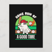 Ghost Baseball Player Halloween Informatiekaartje (Voorkant)