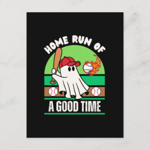 Ghost Baseball Player Halloween Informatiekaartje