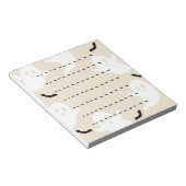 Ghost Bat Dashed Line Halloween Blank Notitieblok (Schuin)