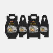 Ghost, Bat en Cat, Happy Halloween. Bedankdoosjes (Uitgevouwen)