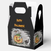 Ghost, Bat en Cat, Happy Halloween. Bedankdoosjes (Geopend)