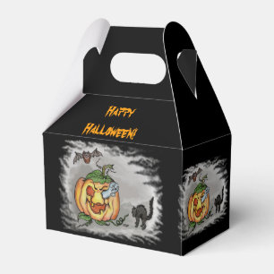 Ghost, Bat en Cat, Happy Halloween. Bedankdoosjes