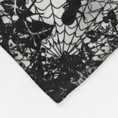 Ghost, Bat en Cat, Happy Halloween. Fleece Deken (Hoek)