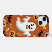 Ghost Bat Pumpkin Speelse iPhone / iPad hoesje 15 Case (Achterkant horizontaal)