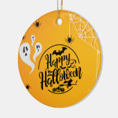 GHOST BAT SPIN WEB ILLUSTRATIE HALLOWEEN KERAMISCH ORNAMENT (Links)