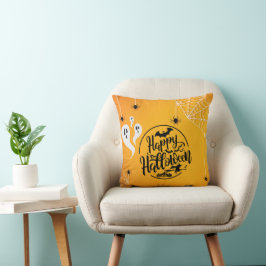 GHOST BAT SPIN WEB ILLUSTRATIE HALLOWEEN KUSSEN