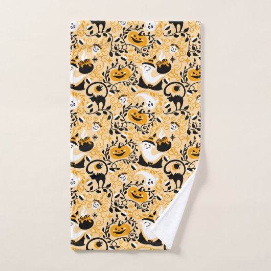 Ghost Bats en Pumpkins Halloween Bath Towel Set Bad Handdoek (Handdoek)