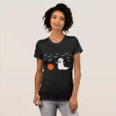 Ghost & Bats Halloween (donkere versie) T-shirt (Voorkant volledig)
