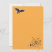 Ghost Bats Trick or treat Pumpkin Halloween Party Kaart (Achterkant)