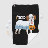 Ghost Beagle Halloween Dog Golfhanddoek (Insitu)