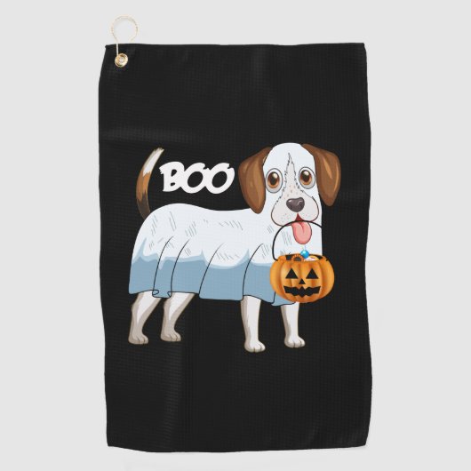 Ghost Beagle Halloween Dog Golfhanddoek (Voorkant)