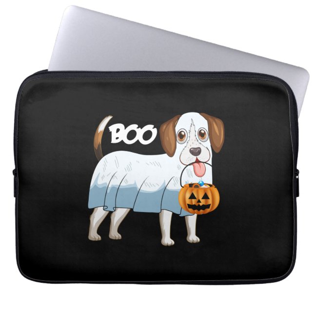 Ghost Beagle Halloween Dog Laptop Sleeve (Voorkant)