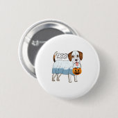 Ghost Beagle Halloween Dog Ronde Button 5,7 Cm (Voorkant /achterkant)