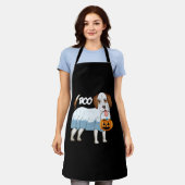 Ghost Beagle Halloween Dog Schort (Gedragen)