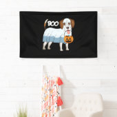 Ghost Beagle Halloween Dog Spandoek (Insitu)