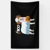 Ghost Beagle Halloween Dog Spandoek (Verticaal)
