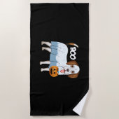 Ghost Beagle Halloween Dog Strandlaken (Voorkant)